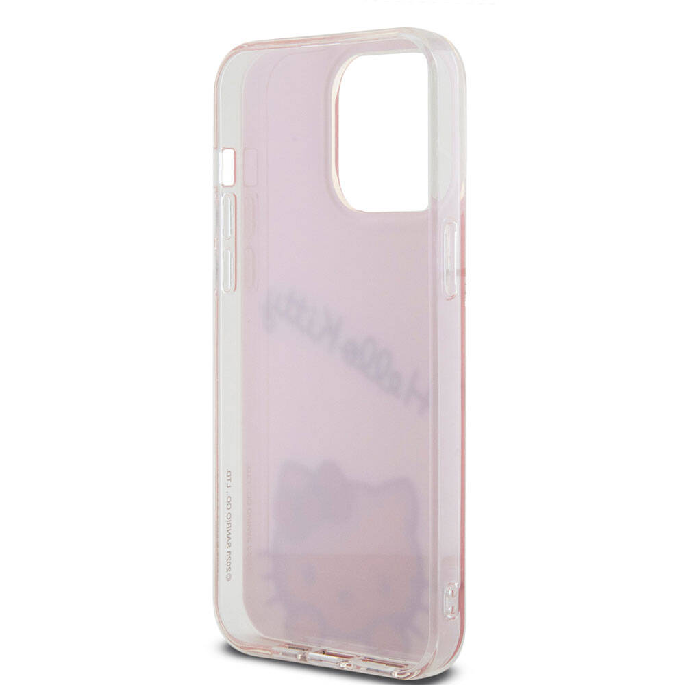 iPhone 15 Pro Max Kılıf Hello Kitty Orjinal Lisanslı Askılı Yazı ve İkonik Logolu Daydreaming Kılıf Pembe