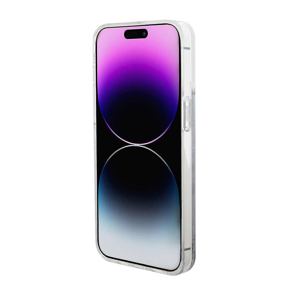 iPhone 15 Pro Max Kılıf Hello Kitty Orjinal Lisanslı İkonik Sıvılı Glitter Kılıf Renksiz