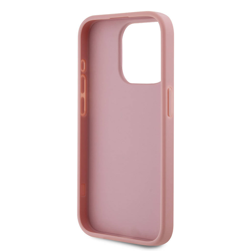 iPhone Kılıf Karl Lagerfeld Orjinal Lisanslı 3D KL Yazılı Tüylü Arka Yüzey Saffiano Rhinestones Kapak Gold- Product vendor