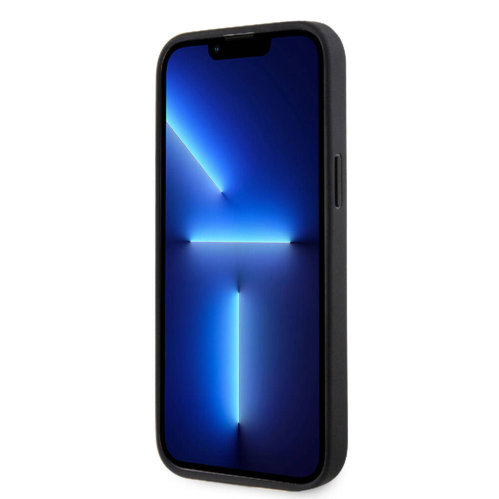 iPhone 15 Pro Max Kılıf Lacoste Orjinal Lisanslı Magsafe Şarj Özellikli PU Deri Görünümlü Karışık Monogram Desenli Kılıf Lacivert