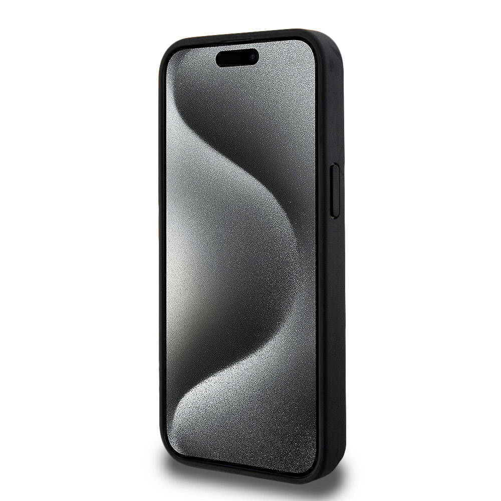 iPhone 15 Pro Max Kılıf Lacoste Orjinal Lisanslı Magsafe Şarj Özellikli PU Deri Görünümlü Kartlıklı Karışık Monogram Desenli Kılıf Beyaz