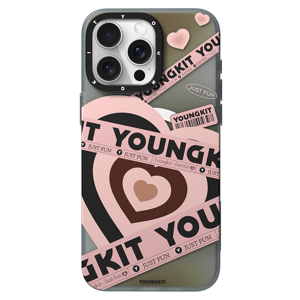 iPhone 15 Pro Max Kılıf Magsafe Şarj Özellikli Airbagli Çift Katmanlı Youngkit Flipped Serisi Kılıf Mavi
