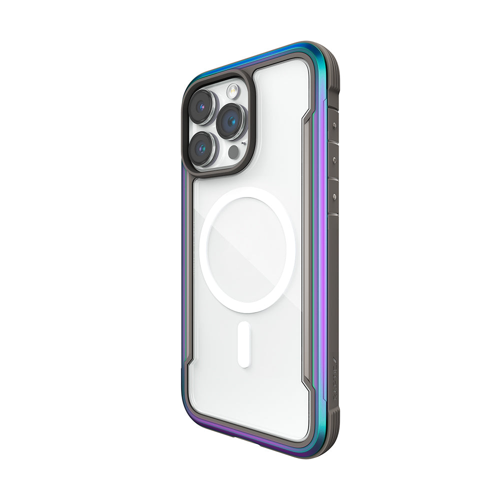 iPhone 15 Pro Max Kılıf Magsafe Şarj Özellikli Airbagli Raptic Shield Serisi Şeffaf Arka Yüzey Kılıf Colorful