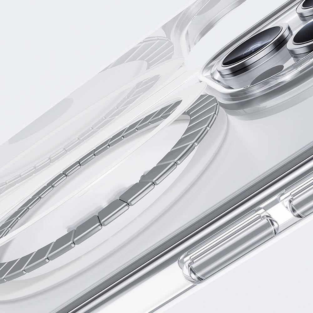 iPhone 15 Pro Max Kılıf Magsafe Şarj Özellikli Airbagli Şeffaf Benks LucentPro Serisi Kılıf Şeffaf