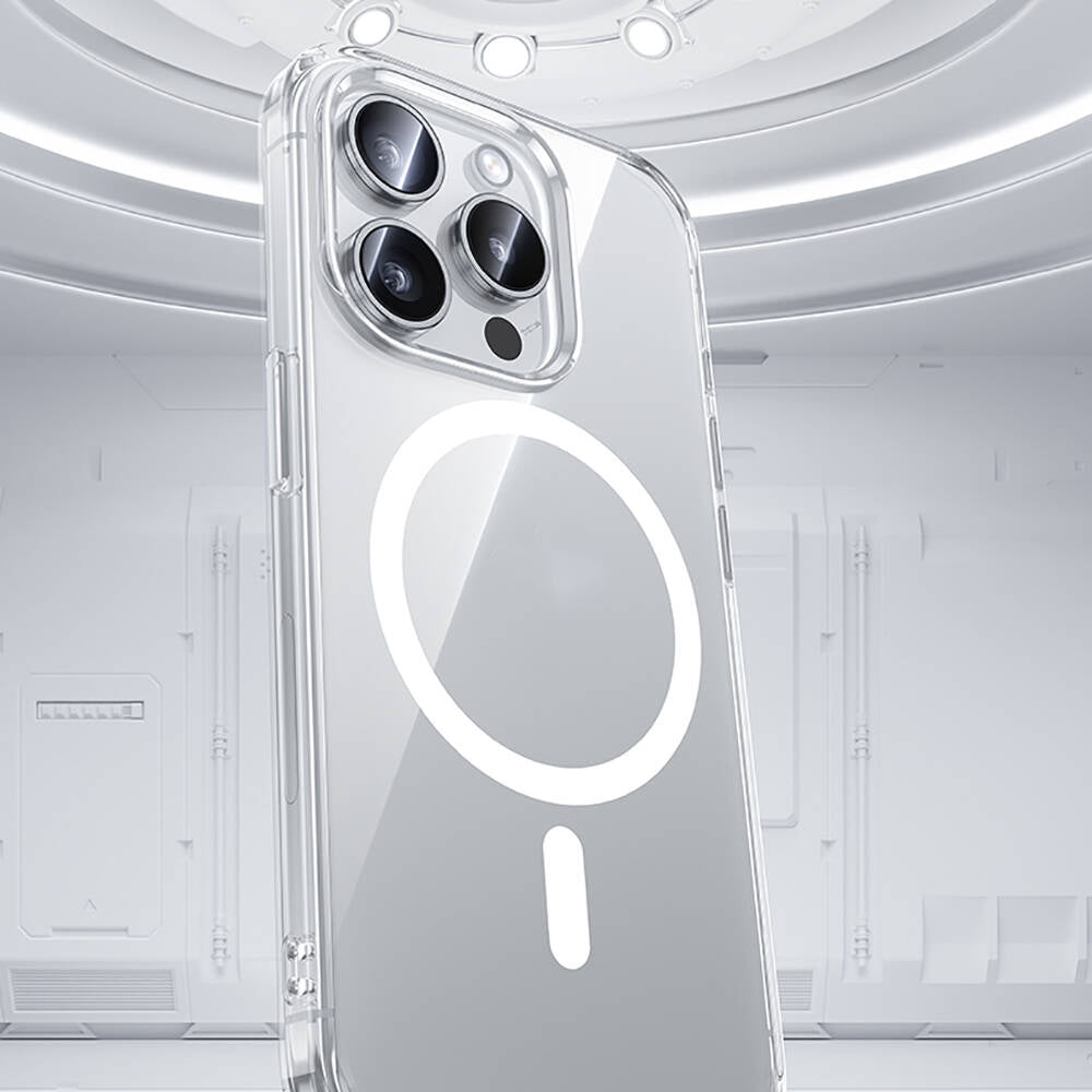 iPhone 15 Pro Max Kılıf Magsafe Şarj Özellikli Airbagli Şeffaf Benks LucentPro Serisi Kılıf Şeffaf