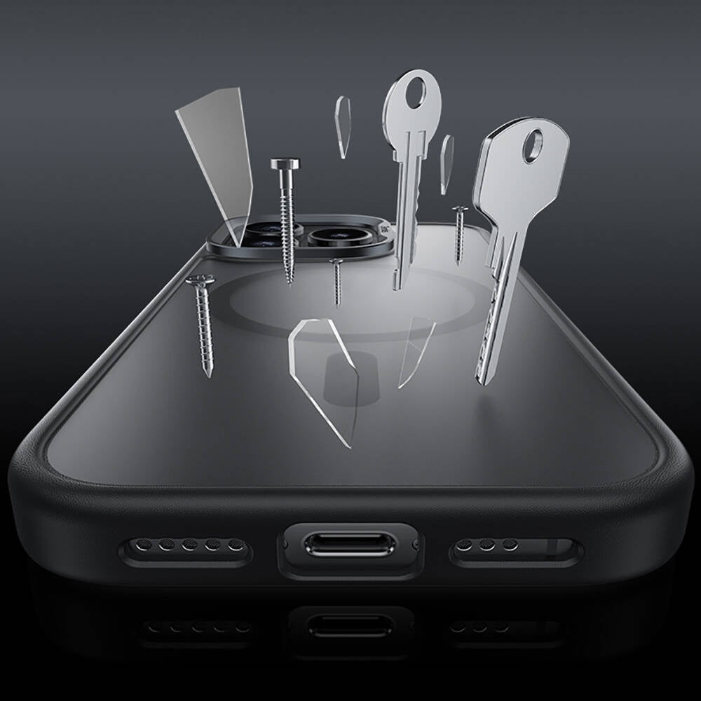 iPhone 16 Kılıf Magsafe Şarj Özellikli Benks Mist Protective Kılıf Siyah