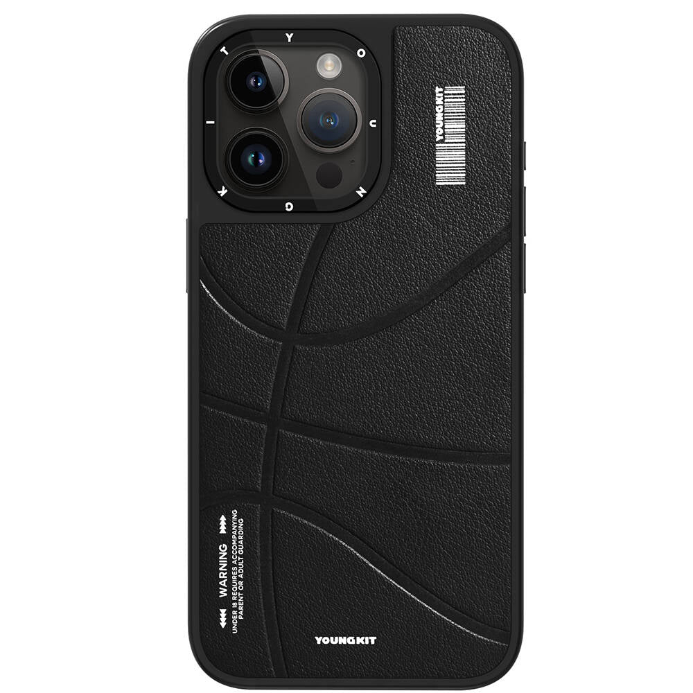 iPhone 15 Pro Max Kılıf Magsafe Şarj Özellikli Youngkit Backboard Serisi Leather Kılıf Mavi
