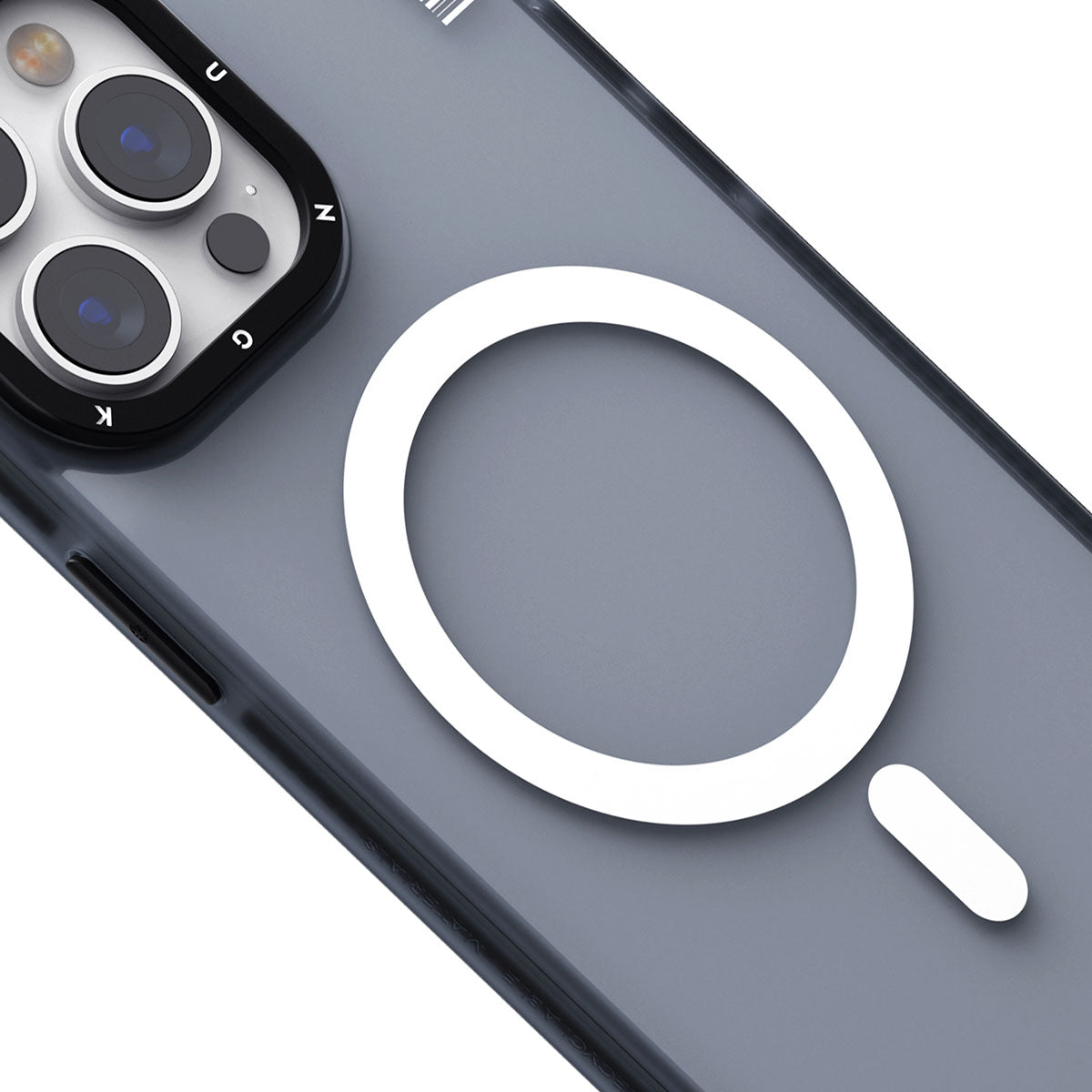 iPhone 15 Pro Max Kılıf Magsafe Şarj Özellikli Youngkit Colored Sand Serisi Kılıf Siyah