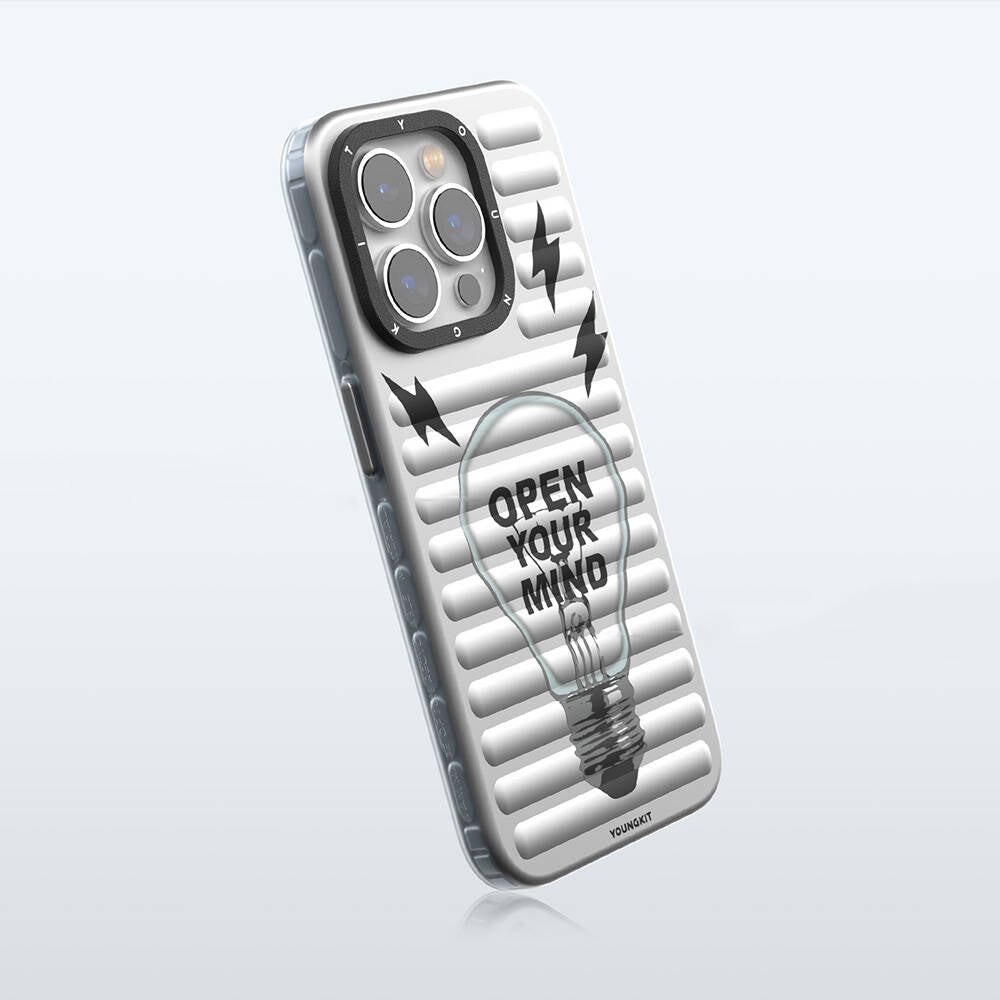 iPhone 15 Pro Max Kılıf Magsafe Şarj Özellikli Youngkit Open Mind Serisi Kılıf Siyah
