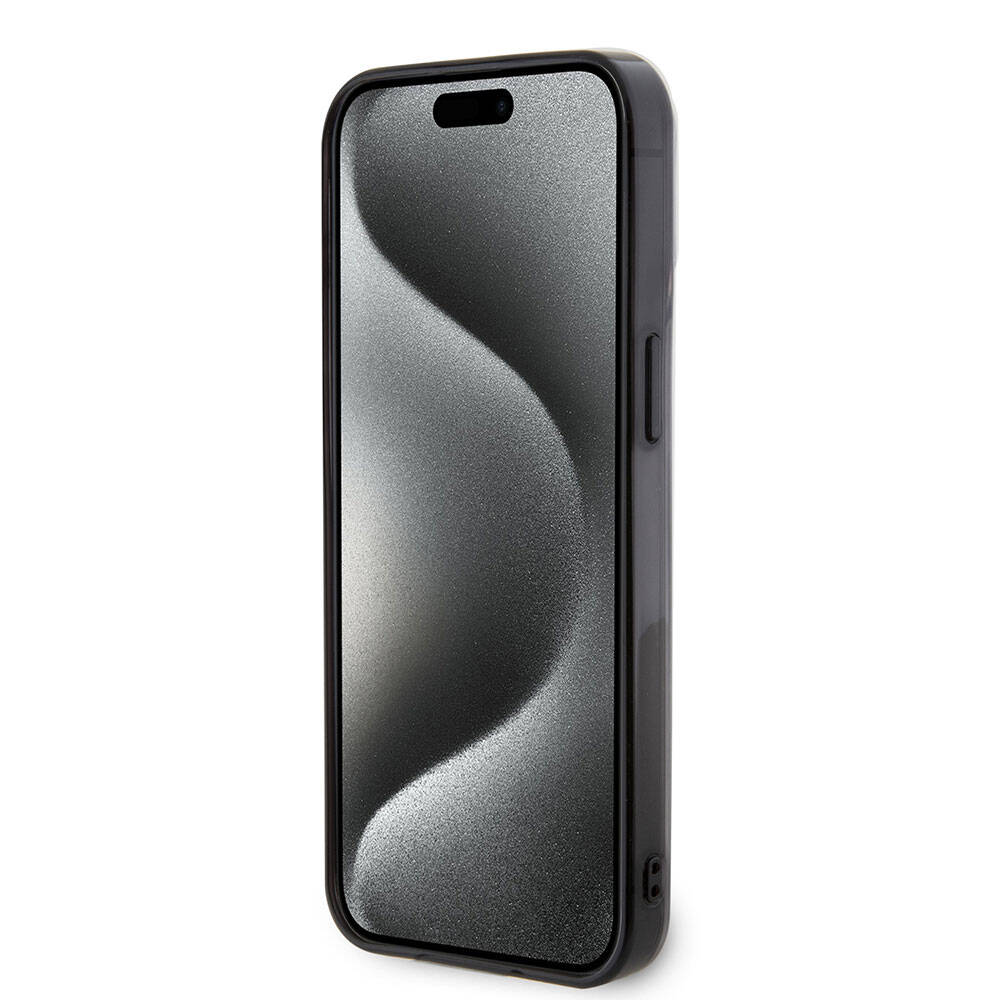 iPhone 15 Pro Max Kılıf Mercedes Benz Orjinal Lisanslı Magsafe Şarj Özellikli Çift Katmanlı Paralel Çizgi Desenli Kılıf Beyaz