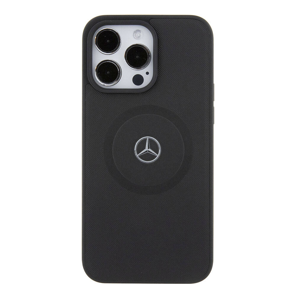 Mercedes Benz Orjinal Lisanslı Magsafe Şarj Özellikli Pike Desenli Baskı Logolu Deri Kapak - enzaksesuar