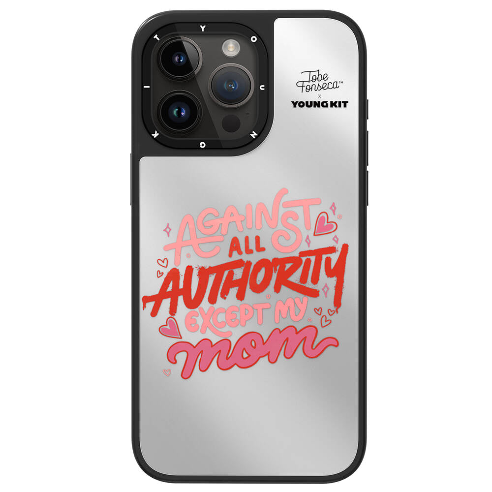 iPhone 15 Pro Max Kılıf Tobias Fonseca Tasarımlı Youngkit Mirror Kılıf Pembe