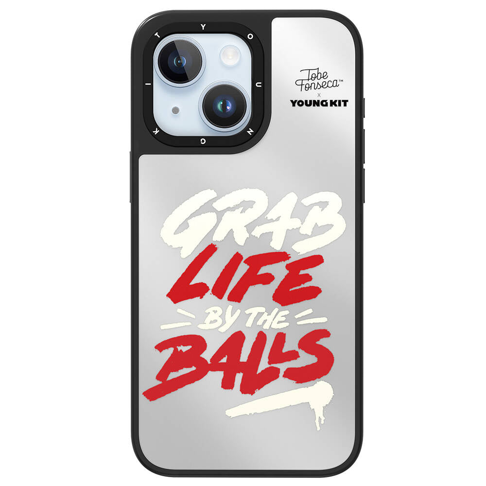 iPhone 15 Pro Max Kılıf Tobias Fonseca Tasarımlı Youngkit Mirror Kılıf Pembe