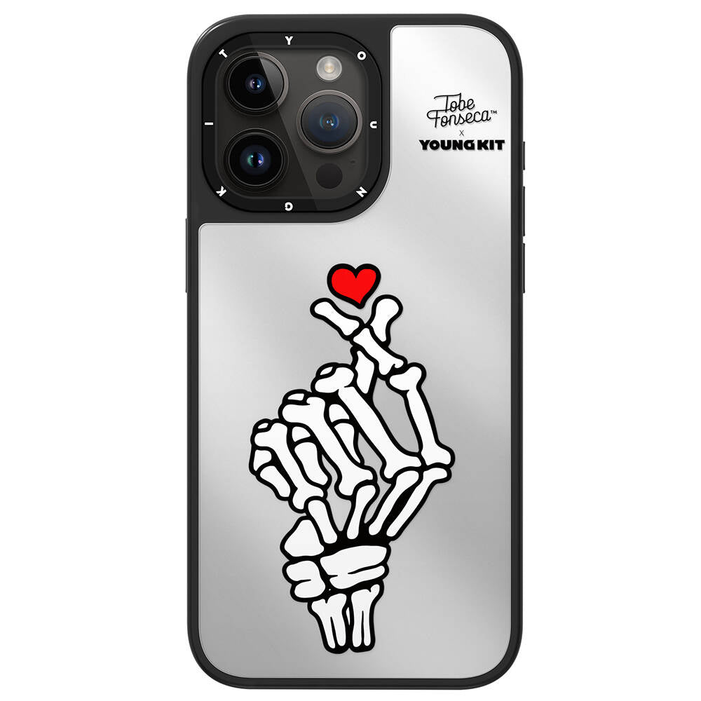 iPhone 15 Pro Max Kılıf Tobias Fonseca Tasarımlı Youngkit Mirror Kılıf Pembe