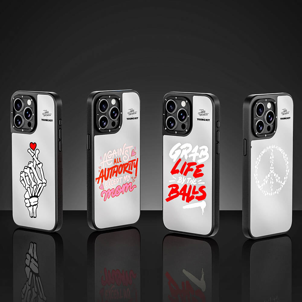 iPhone 15 Pro Max Kılıf Tobias Fonseca Tasarımlı Youngkit Mirror Kılıf Kırmızı
