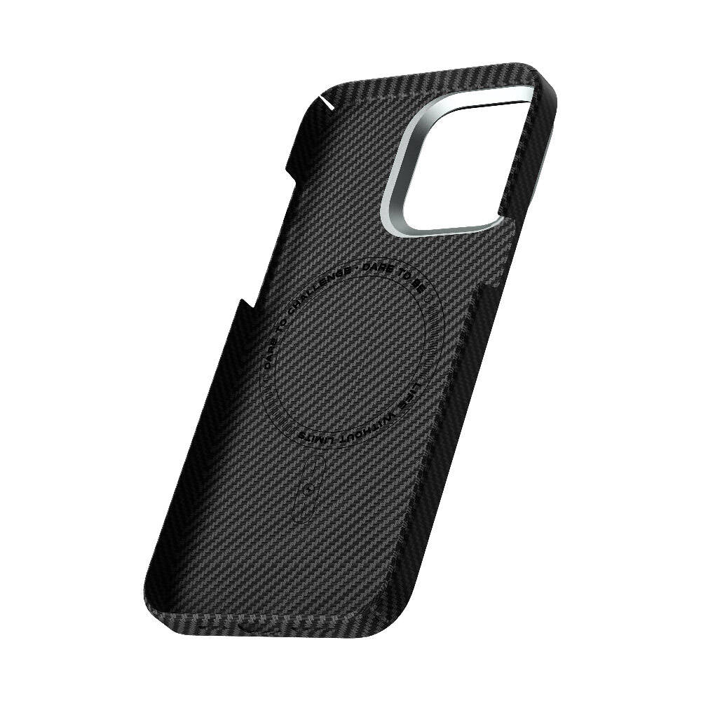 iPhone 15 Pro Max Kılıf Wiwu HHX-016 Karbon Fiber 600D Mars Kevlar Kılıf Siyah