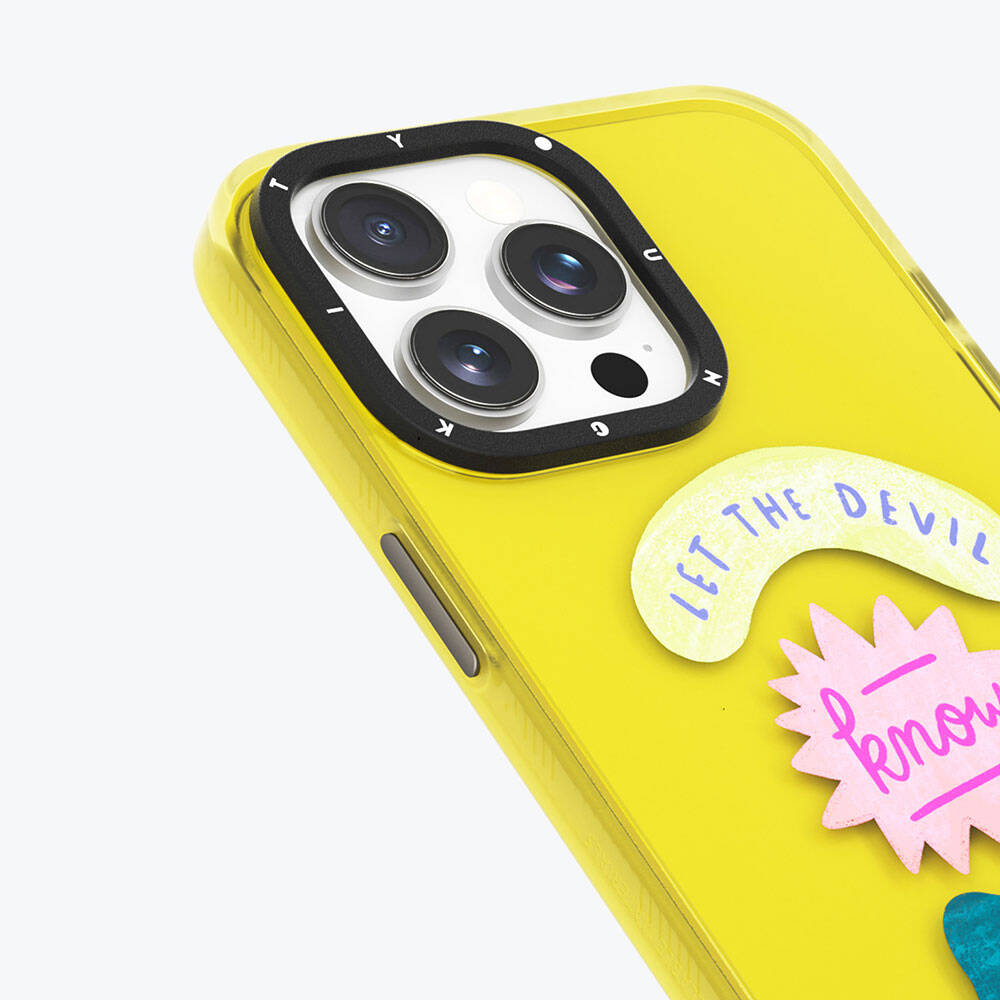 iPhone 15 Pro Max Kılıf Yazı Desenli Youngkit Mindfulness Serisi Kılıf Mor