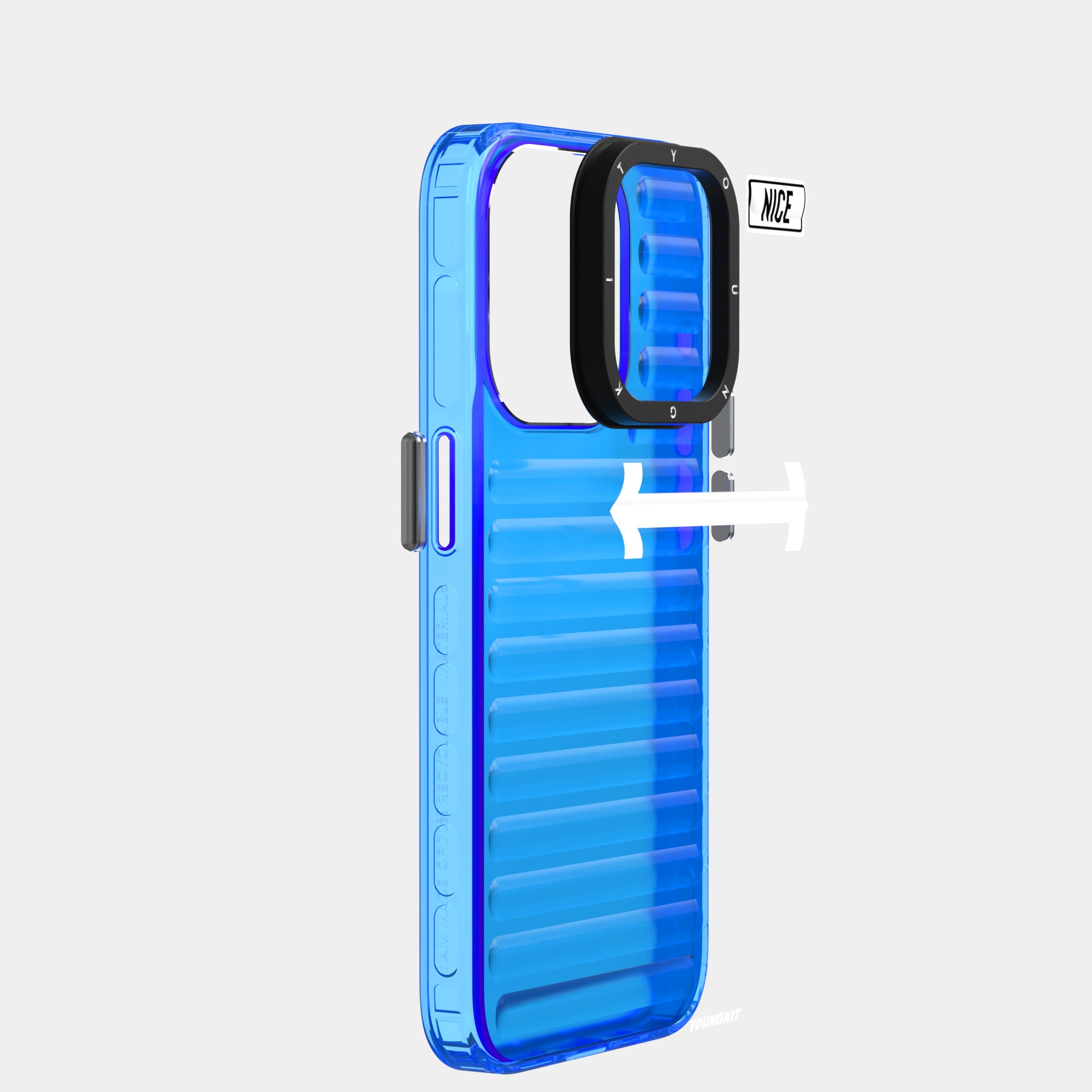 iPhone 15 Pro Max Kılıf YoungKit Luggage FireFly Serisi Kılıf Pembe
