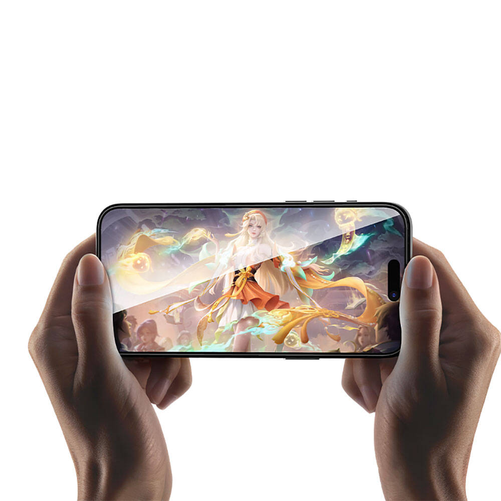 iPhone 15 Recci RSP-A16AP Privacy Temperli Cam Ekran Koruyucu Gri