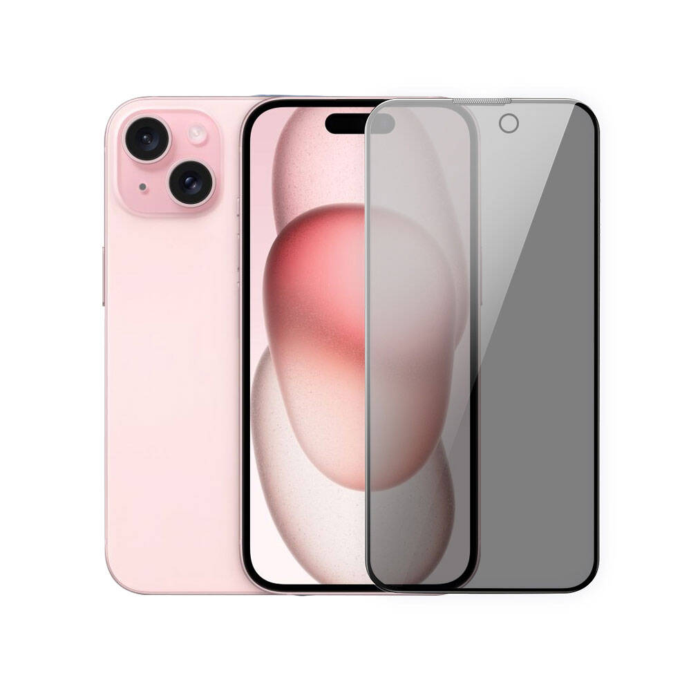 iPhone 15 Wiwu iPrivacy HD Anti-Peep Ekran Koruyucu Siyah