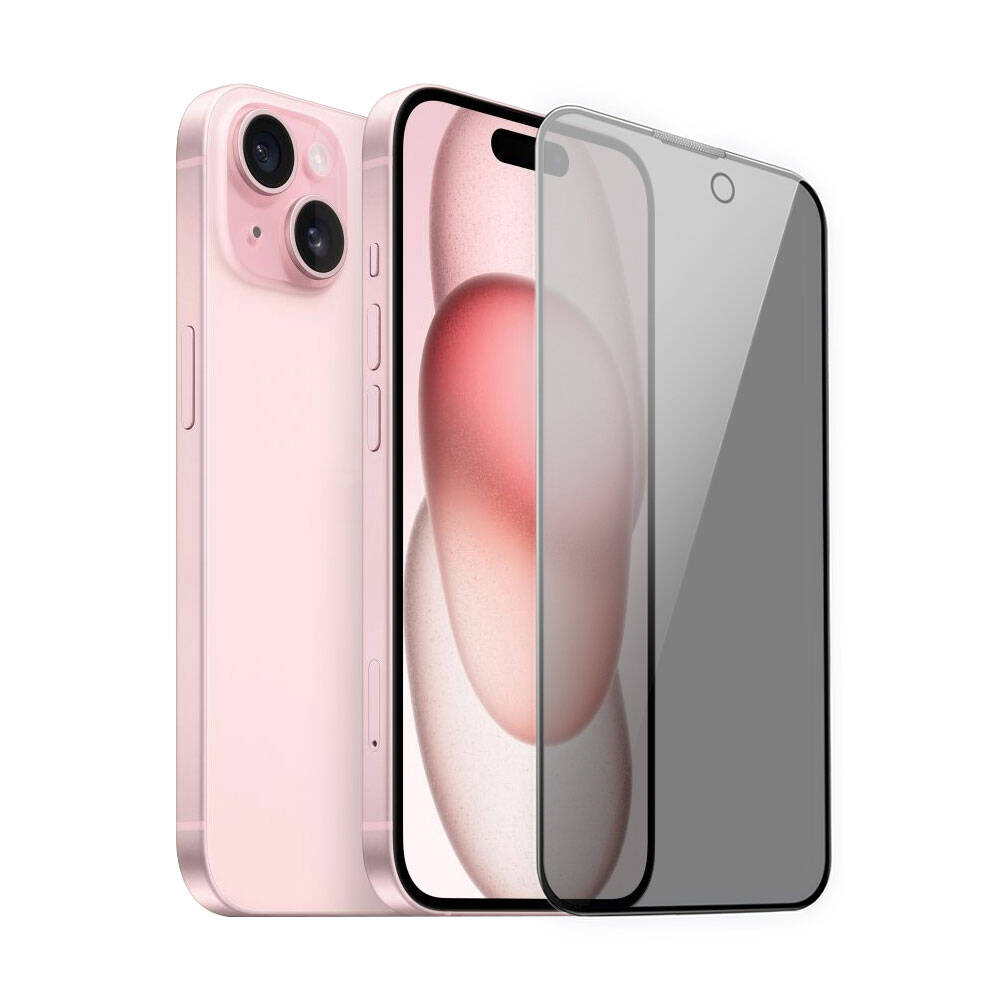 iPhone 15 Wiwu iPrivacy HD Anti-Peep Ekran Koruyucu Siyah