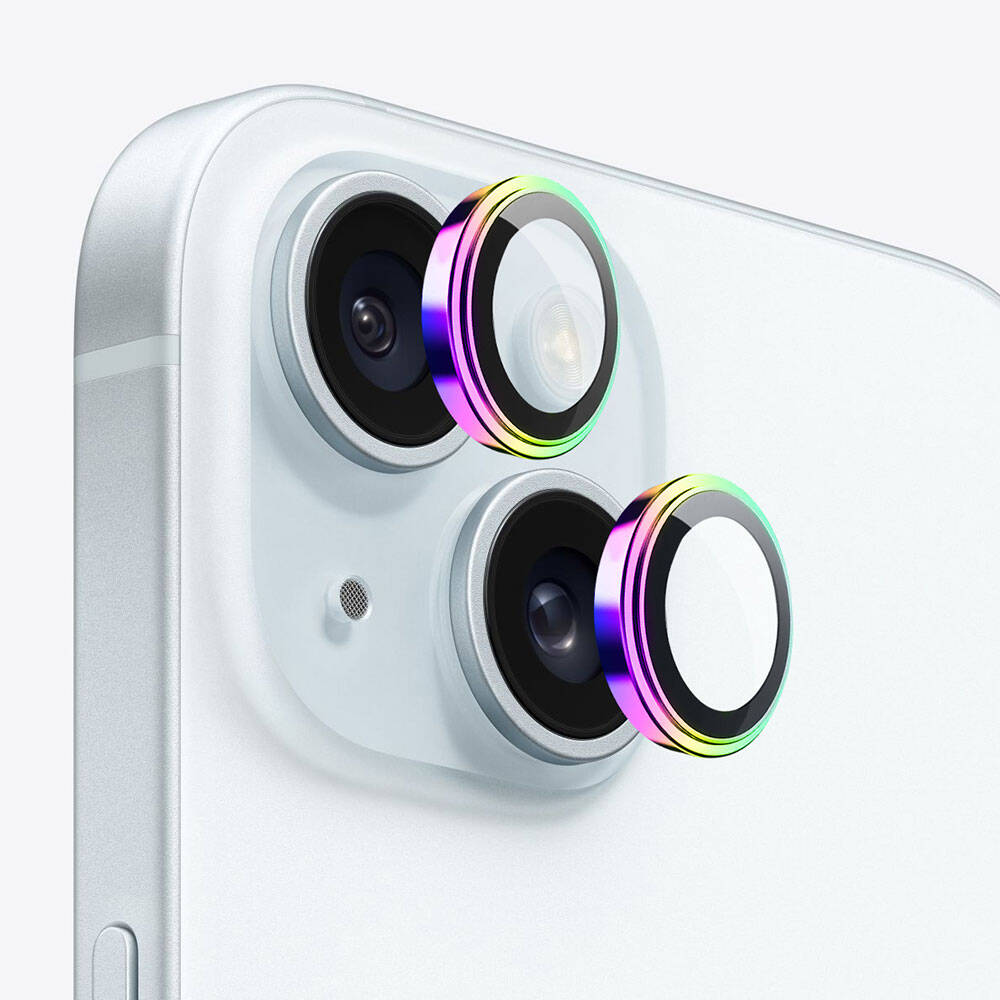 iPhone 15 Wiwu Lens Guard Metal Kamera Lens Koruyucu Colorful