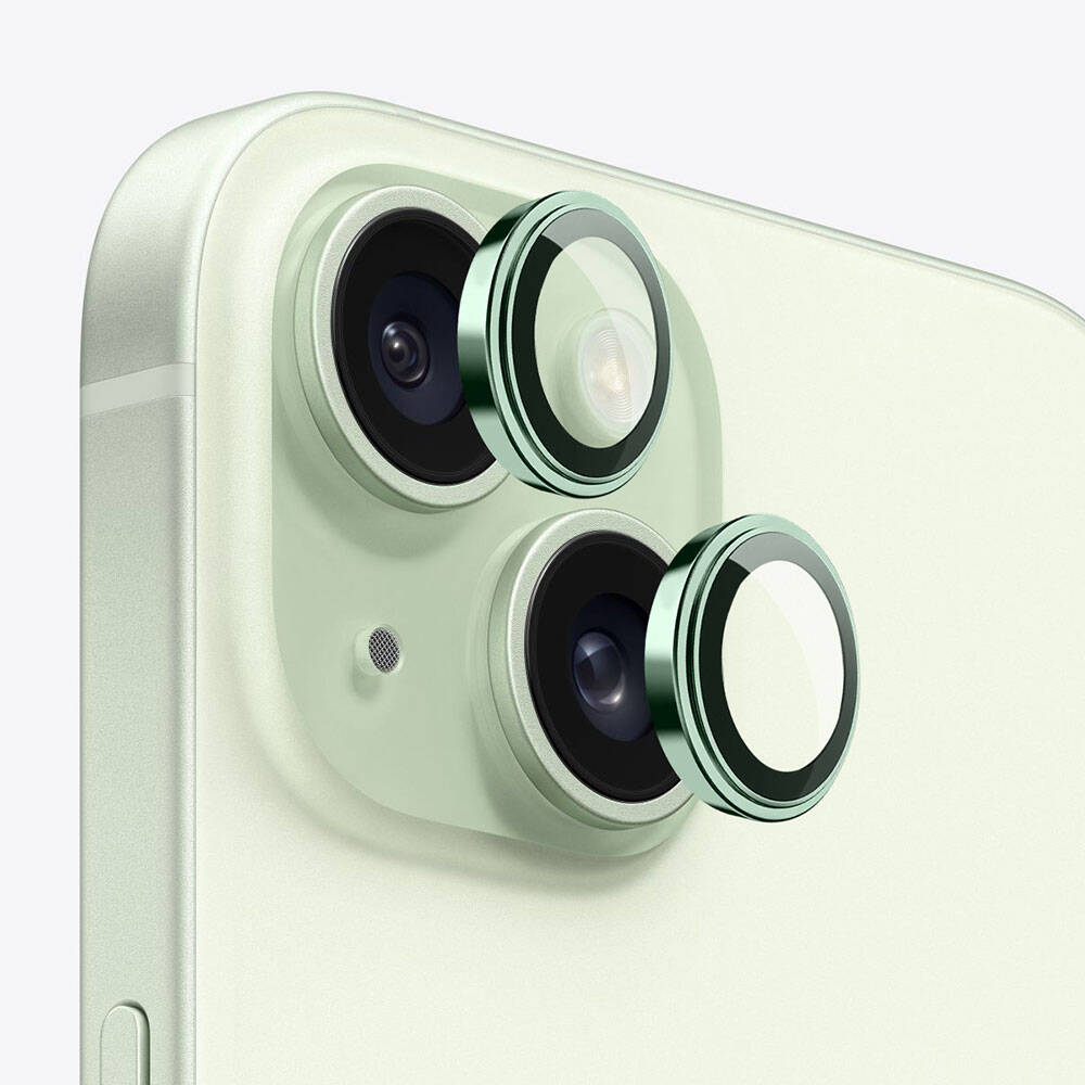 iPhone 15 Wiwu Lens Guard Metal Kamera Lens Koruyucu Siyah