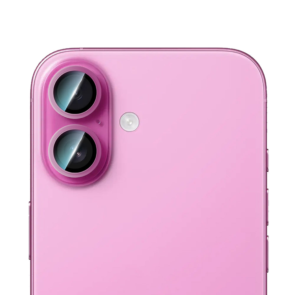 Apple iPhone 16 CaseWorld Alloy Two-Color Serisi Lens Koruyucu Pembe