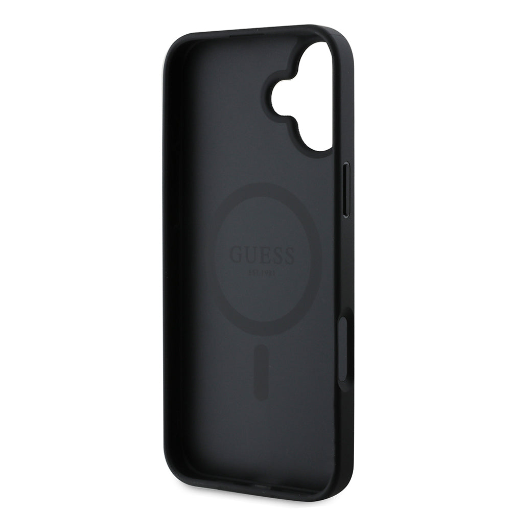 Apple iPhone 16 Guess Orjinal Lisanslı Kılıf + Ekran Koruyucu + Lens Koruyucu 3in1 Aksesuar Seti Siyah