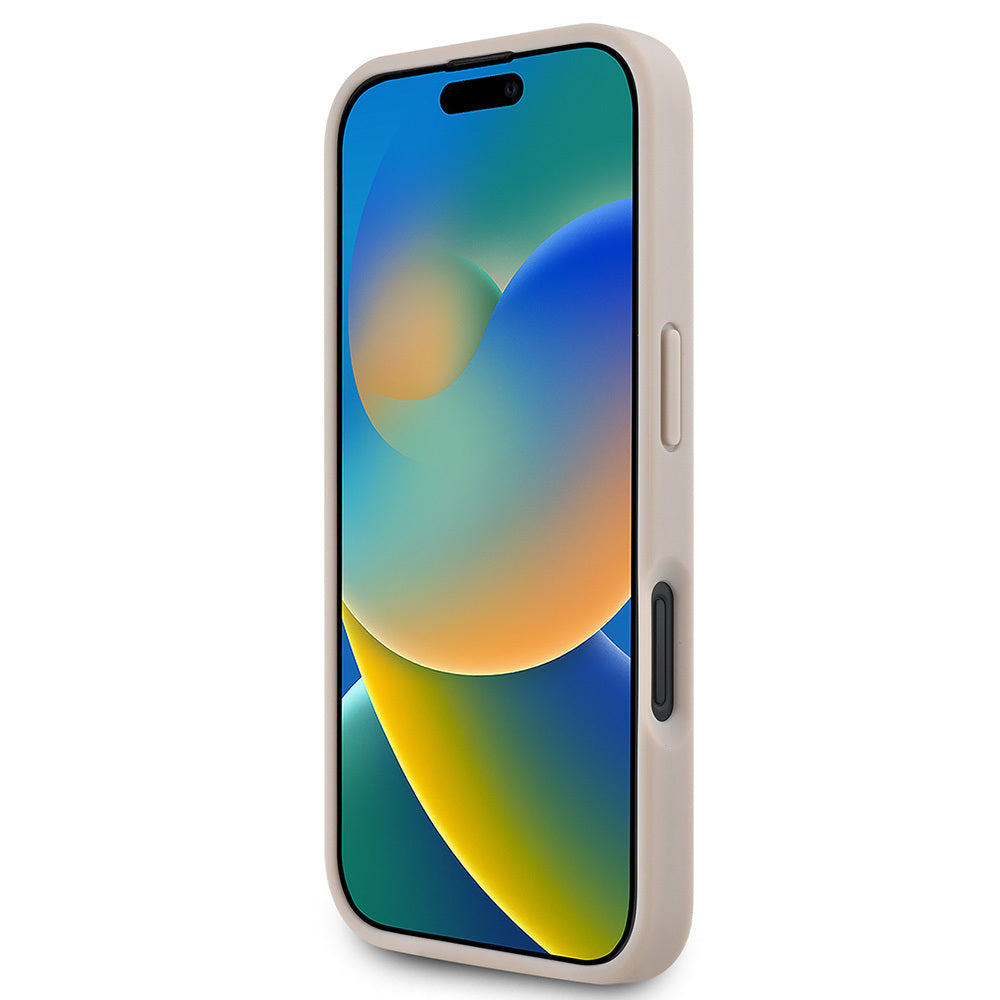 iPhone 16 Kılıf Karl Lagerfeld Orjinal Lisanslı Magsafe Şarj Özellikli KL Yazılı Hot Stamp Kılıf Siyah