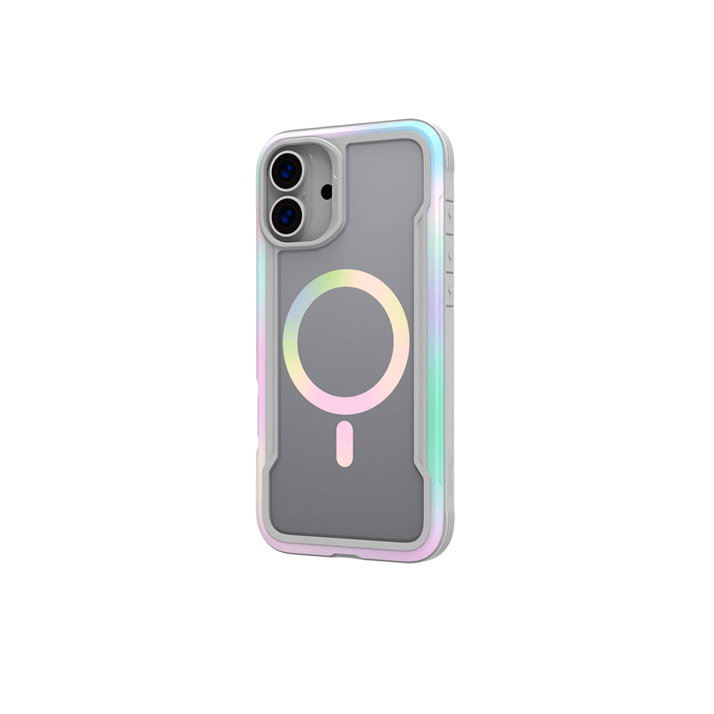 iPhone 16 Kılıf Magsafe Şarj Özellikli Airbagli Raptic Shield 2.0 Serisi Şeffaf Arka Yüzey Kılıf Beyaz