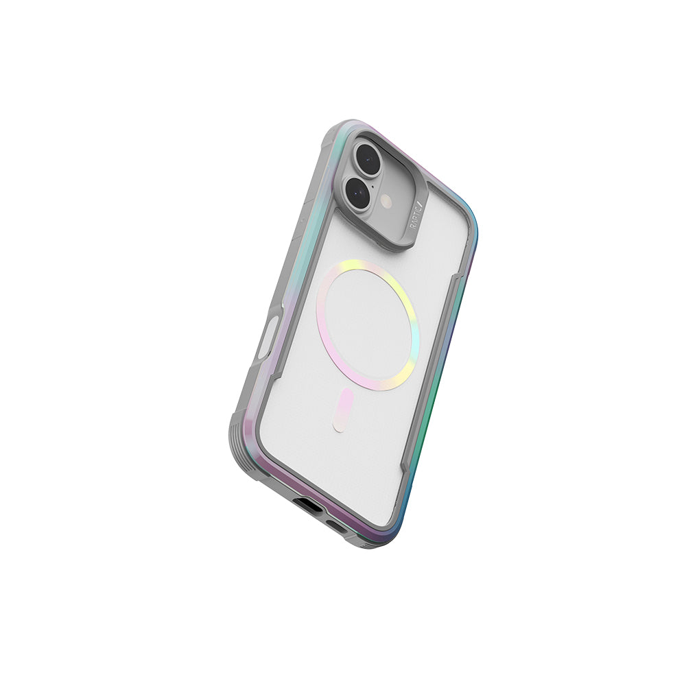 iPhone 16 Kılıf Magsafe Şarj Özellikli Airbagli Raptic Shield 2.0 Serisi Şeffaf Arka Yüzey Kılıf Turkuaz