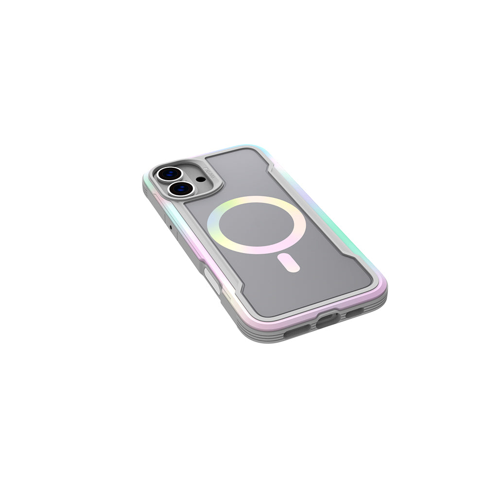 iPhone 16 Kılıf Magsafe Şarj Özellikli Airbagli Raptic Shield 2.0 Serisi Şeffaf Arka Yüzey Kılıf Beyaz