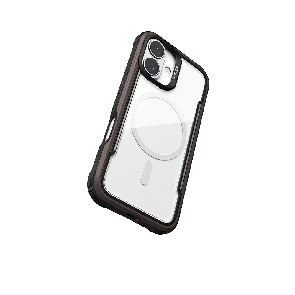 iPhone 16 Kılıf Magsafe Şarj Özellikli Airbagli Raptic Shield Serisi Şeffaf Arka Yüzey Kılıf Yeşil