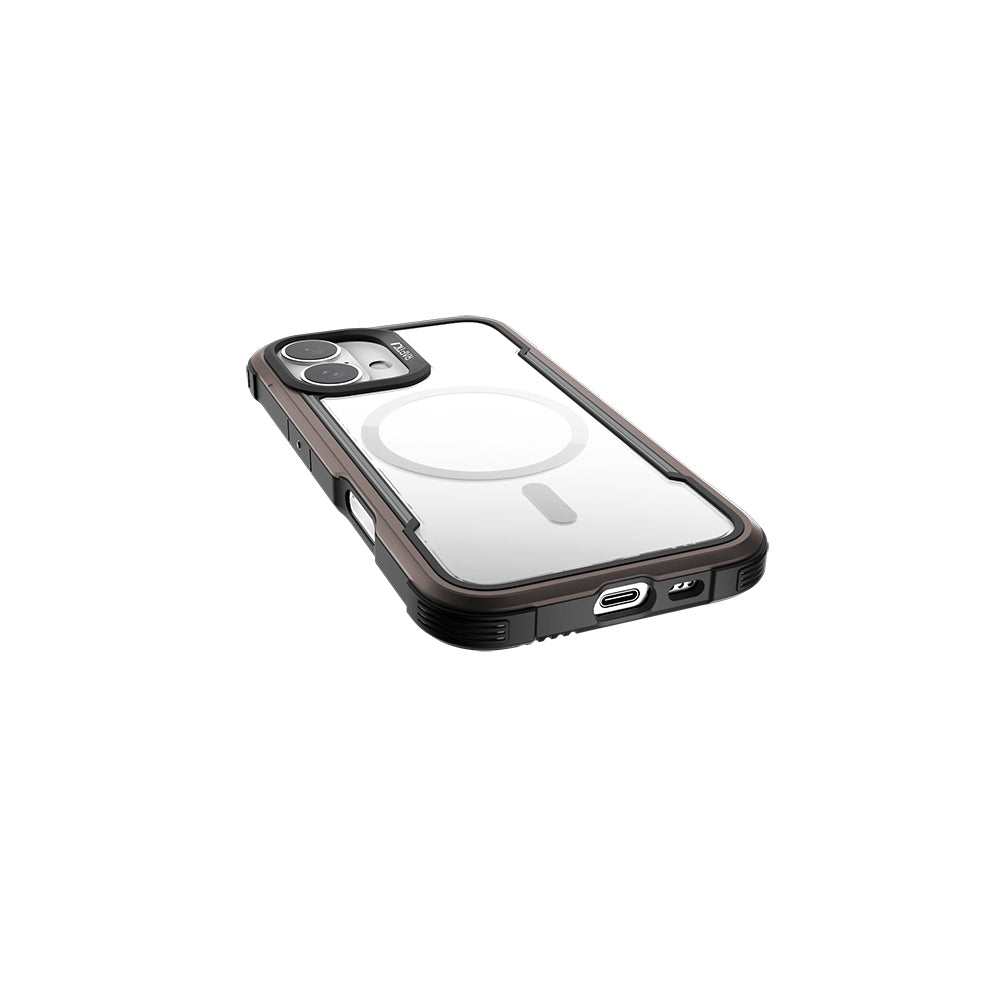 iPhone 16 Kılıf Magsafe Şarj Özellikli Airbagli Raptic Shield Serisi Şeffaf Arka Yüzey Kılıf Yeşil