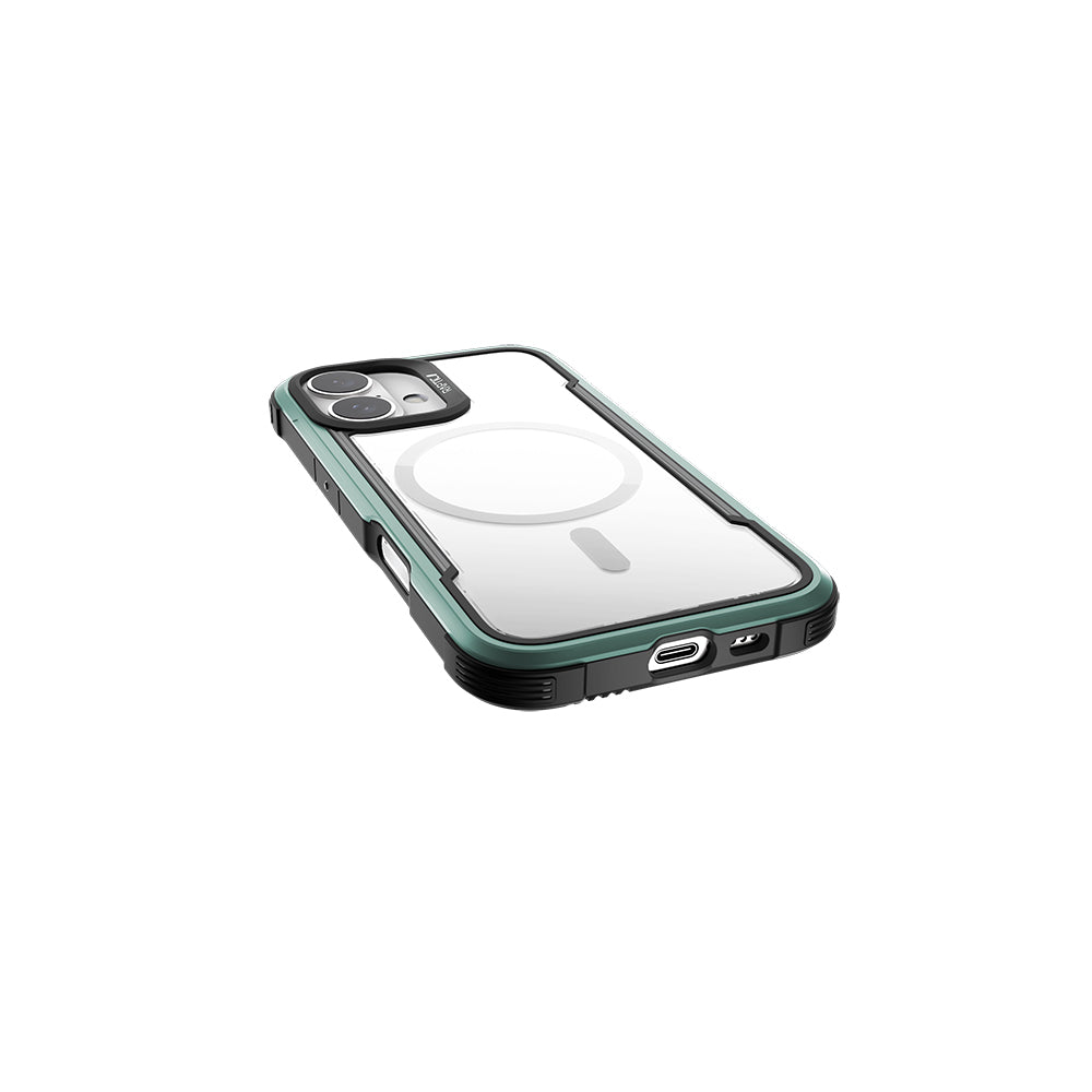 iPhone 16 Kılıf Magsafe Şarj Özellikli Airbagli Raptic Shield Serisi Şeffaf Arka Yüzey Kılıf Colorful