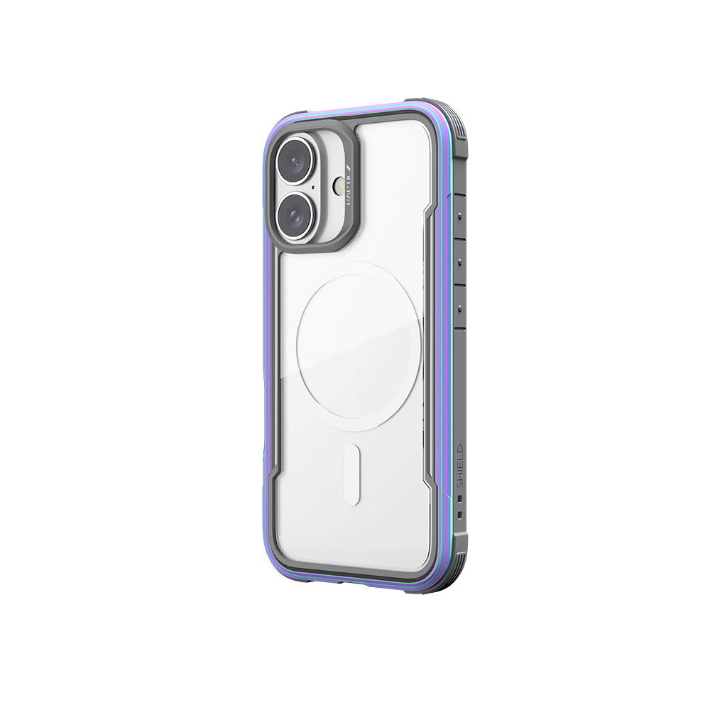 iPhone 16 Kılıf Magsafe Şarj Özellikli Airbagli Raptic Shield Serisi Şeffaf Arka Yüzey Kılıf Colorful