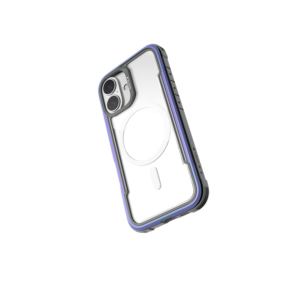 iPhone 16 Kılıf Magsafe Şarj Özellikli Airbagli Raptic Shield Serisi Şeffaf Arka Yüzey Kılıf Colorful