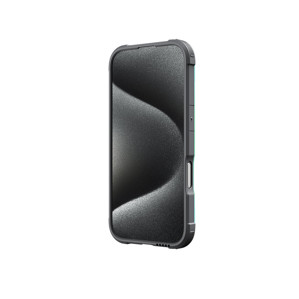 iPhone 16 Kılıf Magsafe Şarj Özellikli Airbagli Raptic Shield Serisi Şeffaf Arka Yüzey Kılıf Colorful