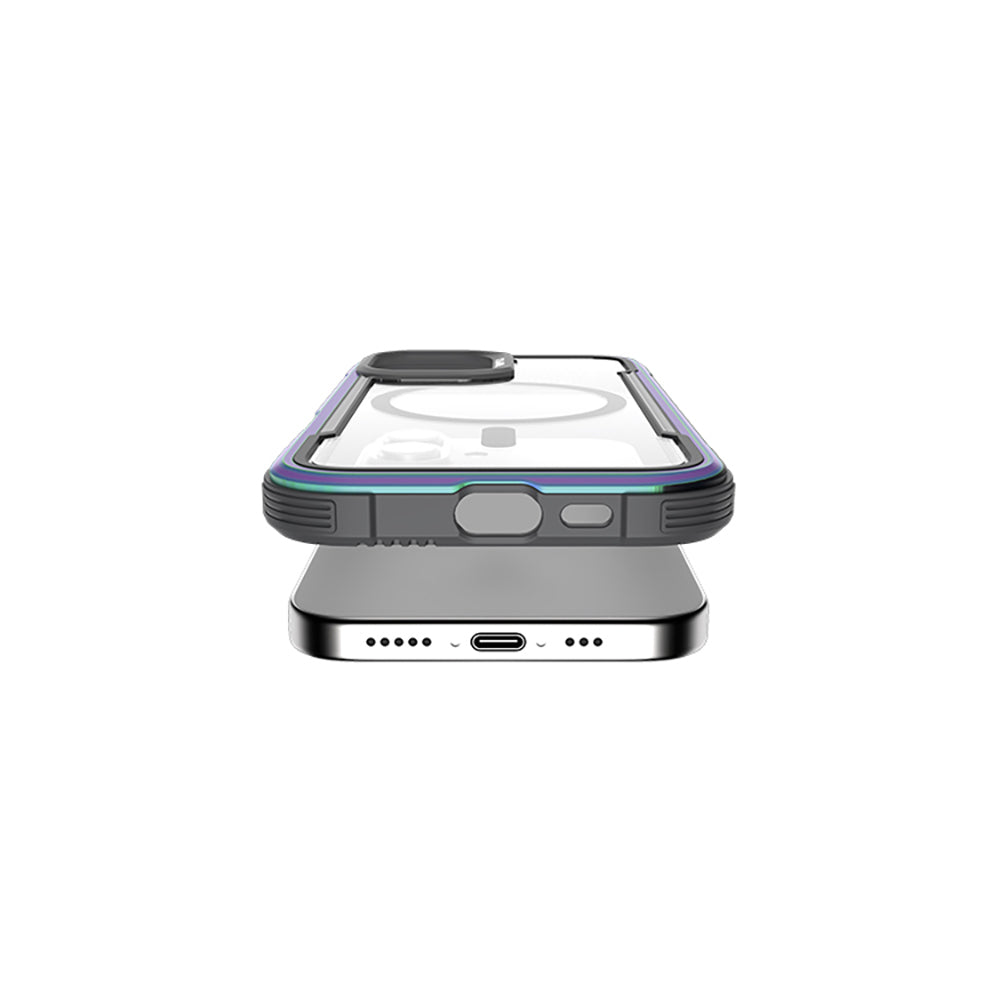 iPhone 16 Kılıf Magsafe Şarj Özellikli Airbagli Raptic Shield Serisi Şeffaf Arka Yüzey Kılıf Yeşil