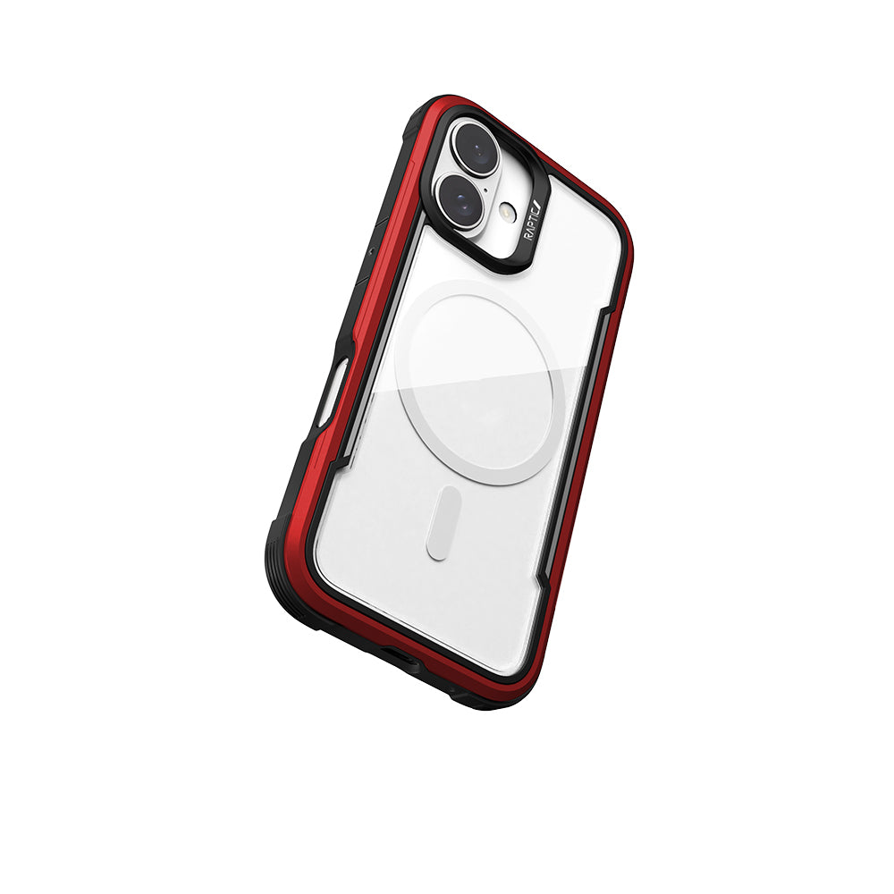 iPhone 16 Kılıf Magsafe Şarj Özellikli Airbagli Raptic Shield Serisi Şeffaf Arka Yüzey Kılıf Colorful