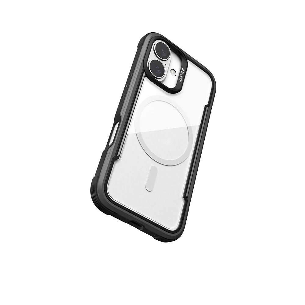 iPhone 16 Kılıf Magsafe Şarj Özellikli Airbagli Raptic Shield Serisi Şeffaf Arka Yüzey Kılıf Colorful