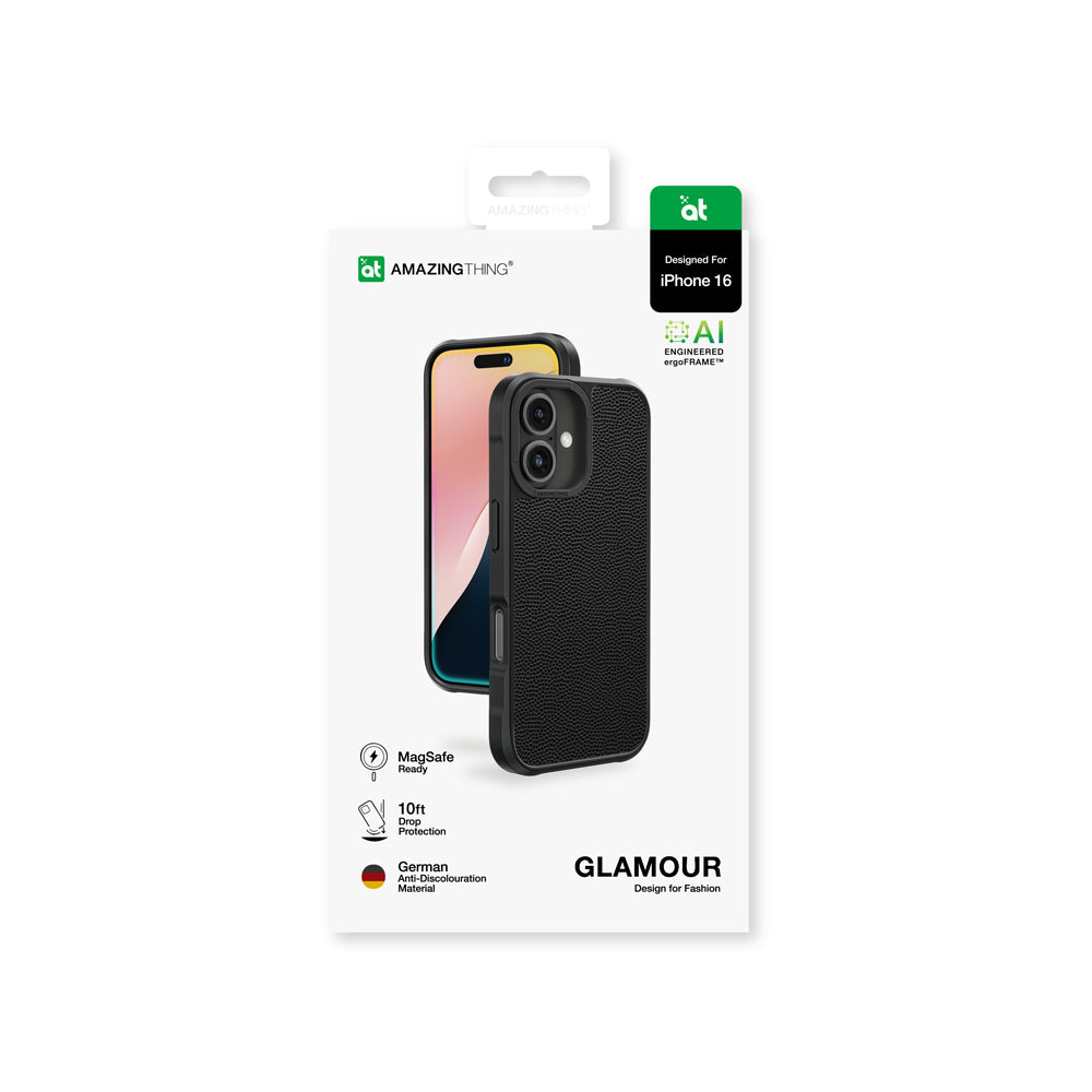 iPhone 16 Kılıf Magsafe Şarj Özellikli Amazingthing Glamour Serisi Kılıf Siyah