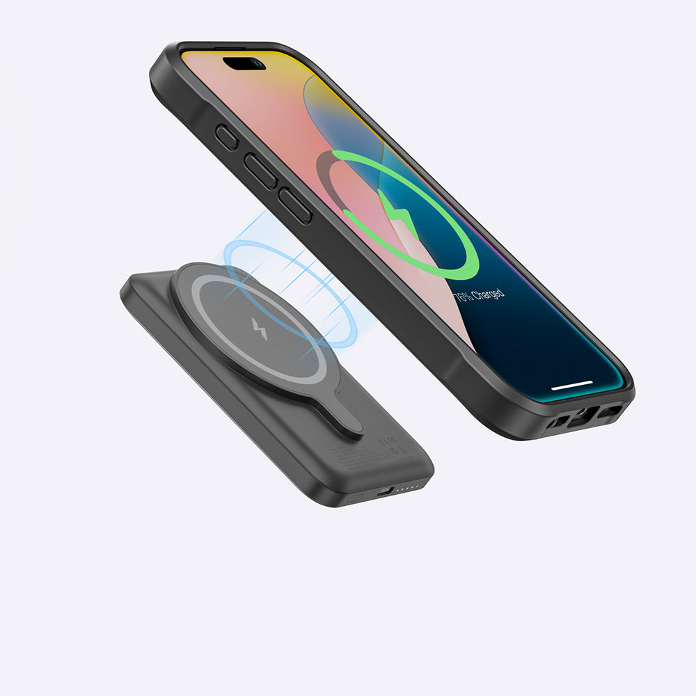 iPhone 16 Kılıf Magsafe Şarj Özellikli Amazingthing Glamour Serisi Kılıf Siyah