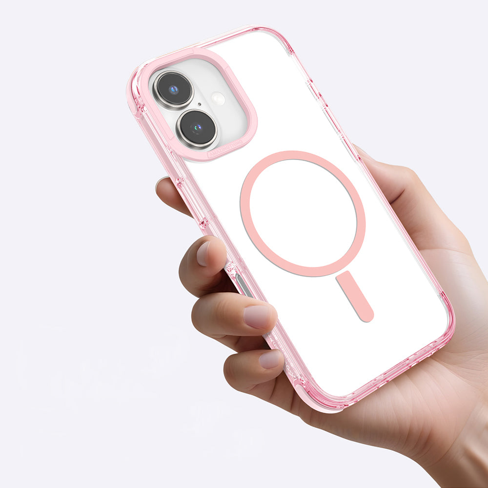 iPhone 16 Kılıf Magsafe Şarj Özellikli Amazingthing Omni Serisi Kılıf Pembe