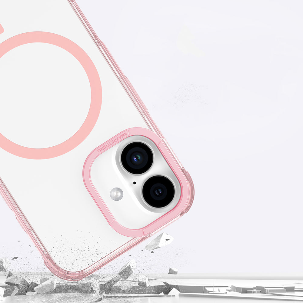 iPhone 16 Kılıf Magsafe Şarj Özellikli Amazingthing Omni Serisi Kılıf Pembe