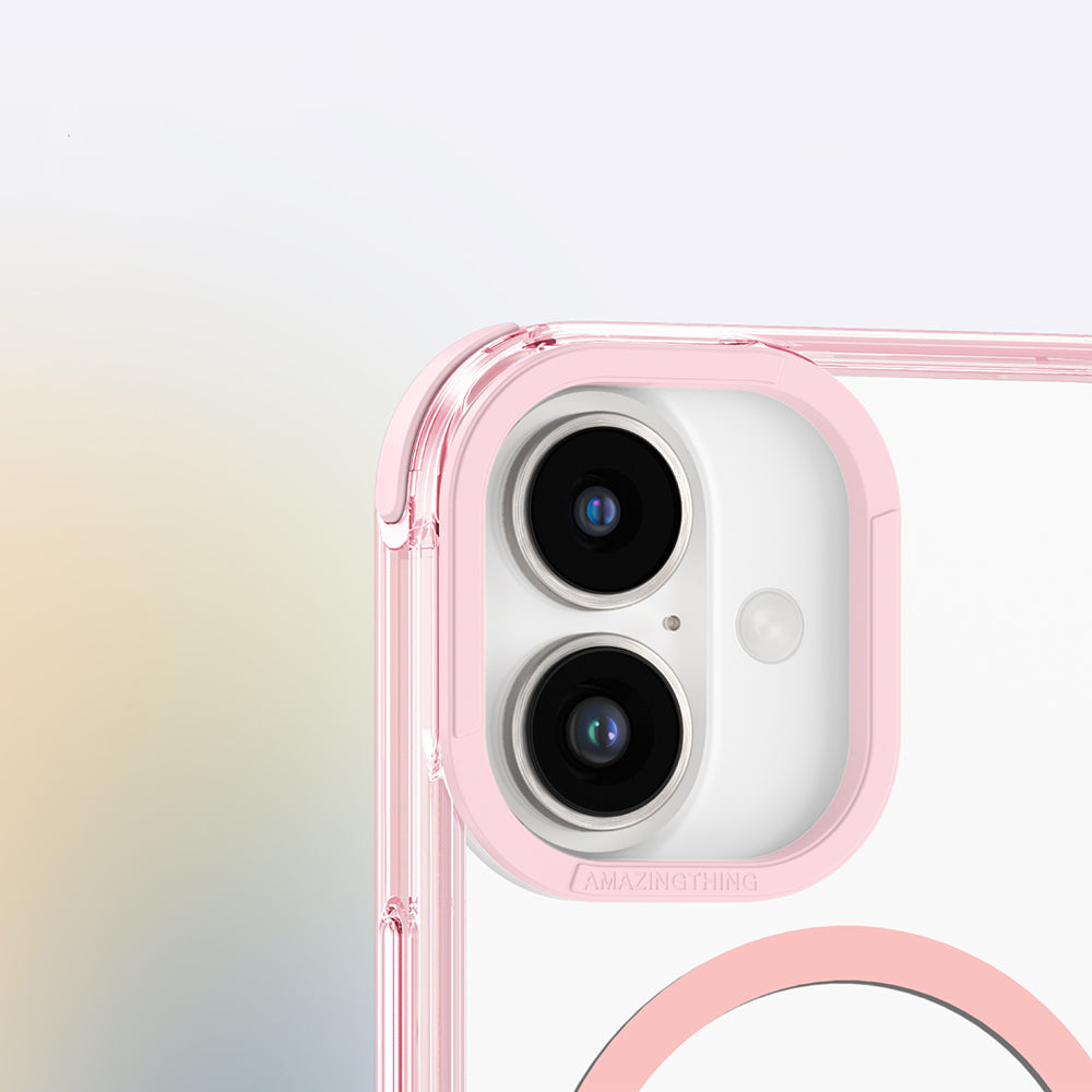 iPhone 16 Kılıf Magsafe Şarj Özellikli Amazingthing Omni Serisi Kılıf Pembe