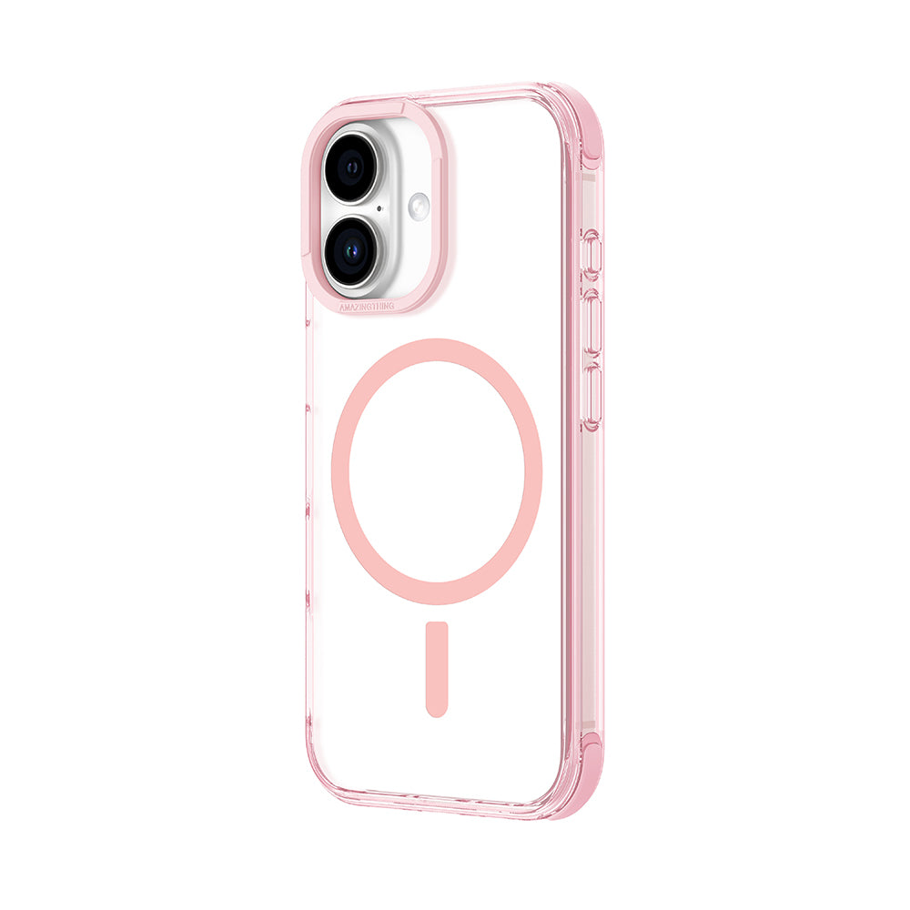 iPhone 16 Kılıf Magsafe Şarj Özellikli Amazingthing Omni Serisi Kılıf Pembe