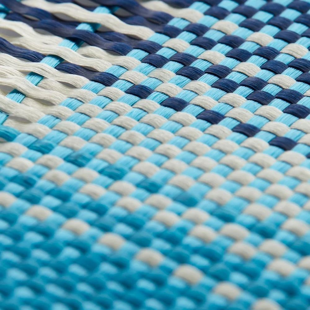 iPhone 16 Kılıf Magsafe Şarj Özellikli Aramid Fiber Pitaka Tactile Woven Sunset-Moonrise Serisi Moonrise Kılıf Mavi