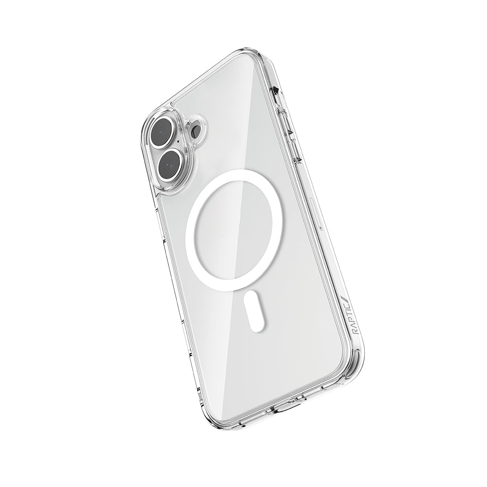 iPhone 16 Kılıf Magsafe Şarj Özellikli Raptic Crystal MagSafe Serisi Şeffaf Kılıf Şeffaf